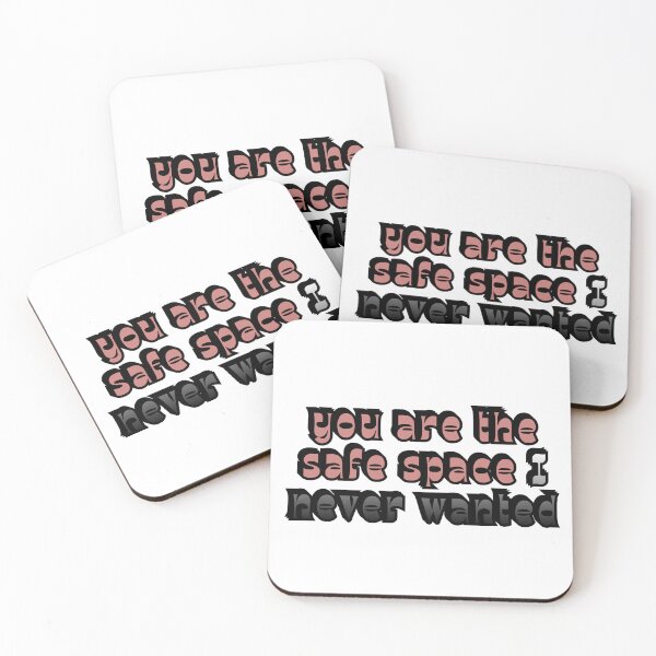 Item preview, You Are The Safe Space I Never Wanted Romantic Moody Aesthetic Quote designed and sold by GlistenStudio.