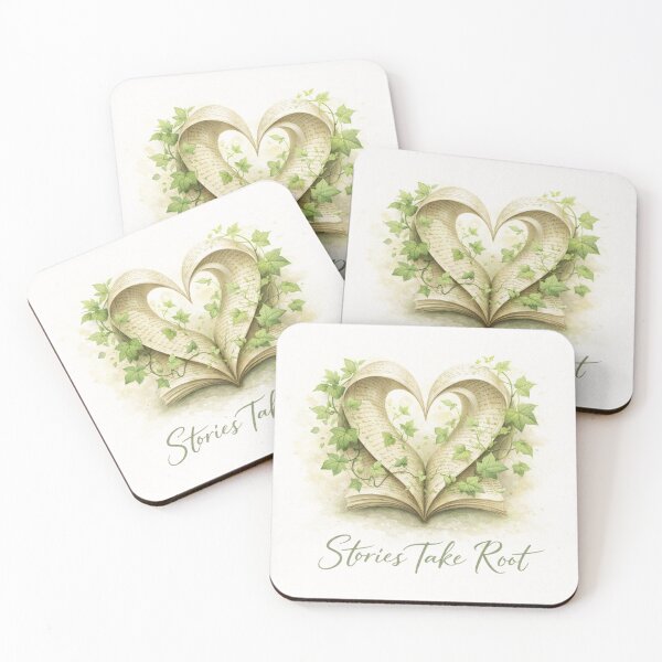 Item preview, Stories Take Root – Vintage Book Heart with Ivy Botanical Art designed and sold by Artist Bishhnu Banerji.