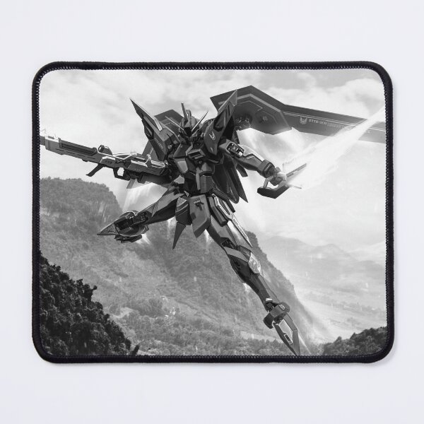 Item preview, black white STTS-808 Immortal Justice Gundam seed digital imaging illustration digital art designed and sold by sabartgunpla.