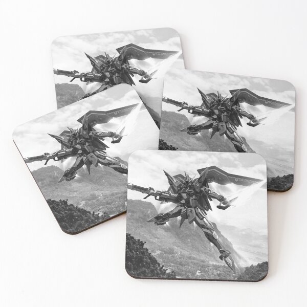 Item preview, black white STTS-808 Immortal Justice Gundam seed digital imaging illustration digital art designed and sold by sabartgunpla.
