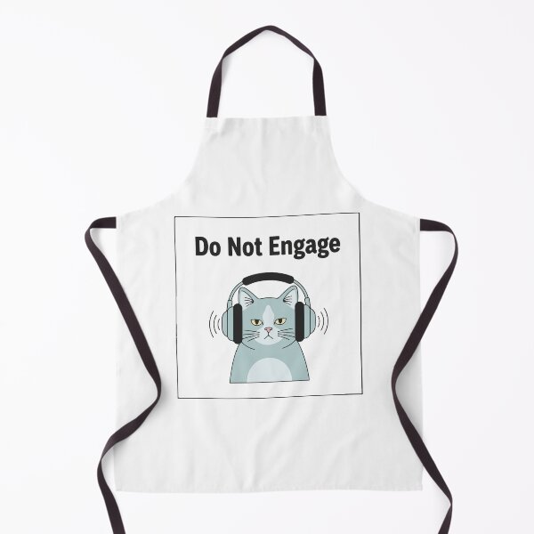 Item preview, Do Not Engage Cat Shirt – Funny Introvert Headphone Cat Meme Cute Antisocial Quote T-Shirt designed and sold by Design-Pro-21.