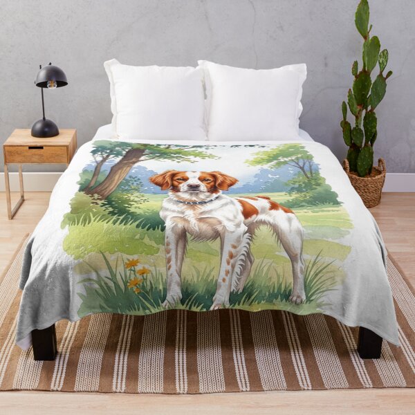 Item preview, Brittany Spaniel Watercolor designed and sold by Aureluxe.