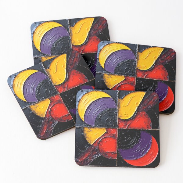Item preview, crimson axis colorful quadrant geometric abstract design designed and sold by SmashingDeals.