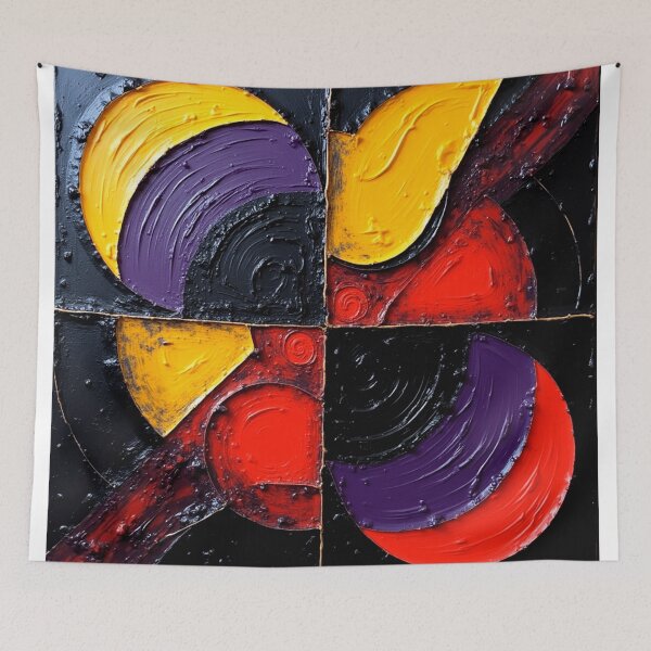 Item preview, crimson axis colorful quadrant geometric abstract design designed and sold by SmashingDeals.