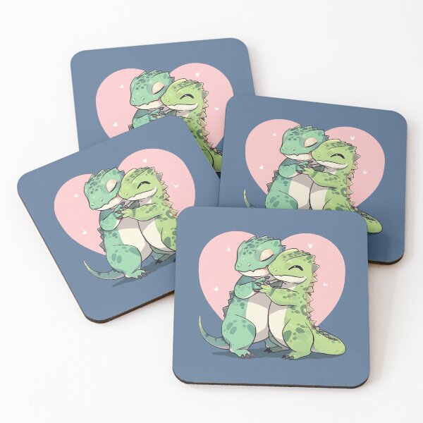 Item preview, Dragon Lizards in Love | Cute Valentine’s Day Reptile Art designed and sold by Bold & Brewed.