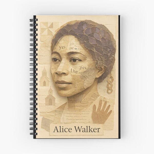 Item preview, Alice Walker Abstract Collage Portrait – Quilted Layers, Purple Hues, Literary Mixed Media designed and sold by Cosmopolis.