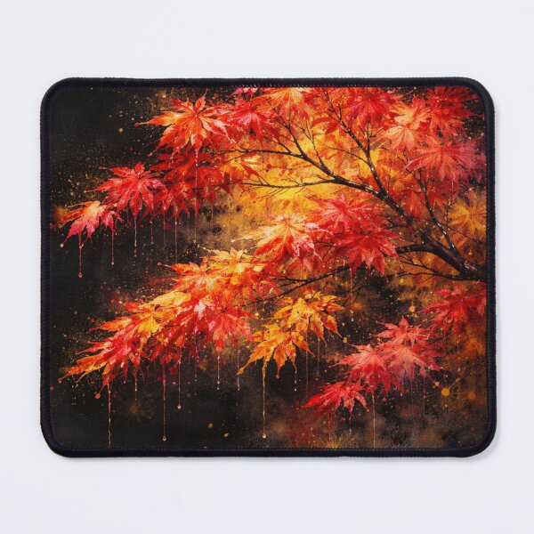 Item preview, Japanese Maple Autumn Watercolor Gallery Print designed and sold by Artist Bishhnu Banerji.