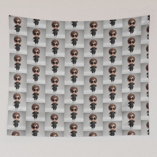 Item preview, Cute 3D Cool Boy with Oversized Sunglasses – Minimal Black Aesthetic designed and sold by TrendTonic1.