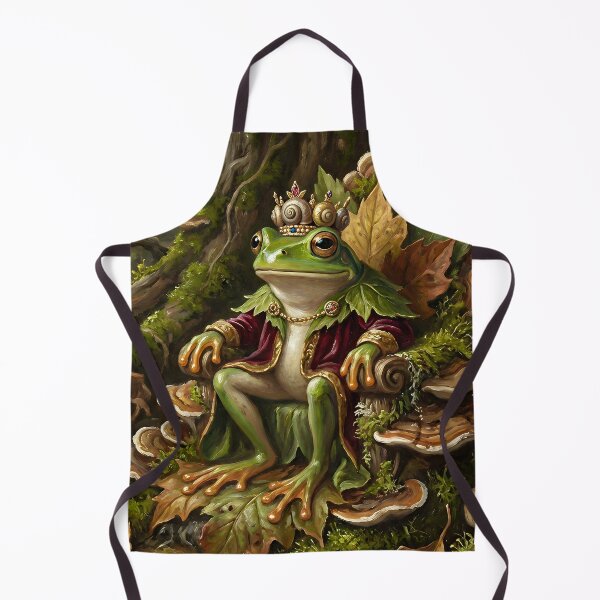 Item preview, Enchanted Frog King – Whimsical Cottagecore Forest Fantasy Illustration designed and sold by cr6zym1nd.