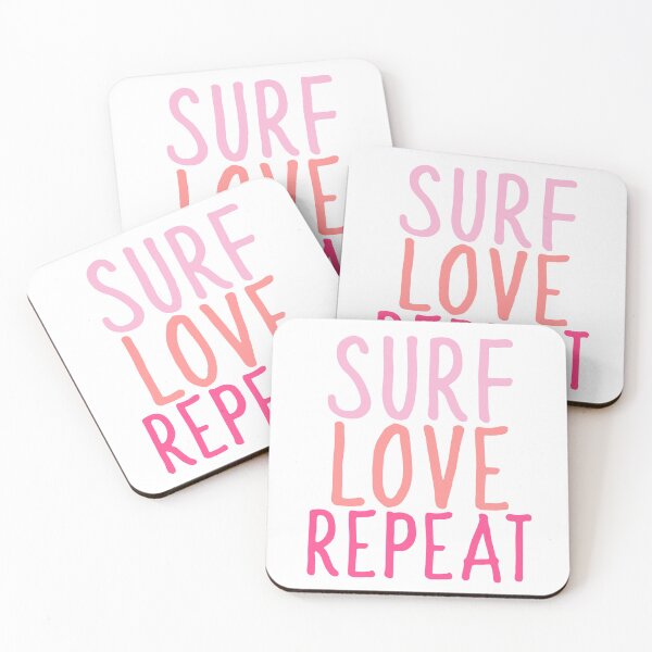 Item preview, Surf Love Repeat | Valentine’s Day Surf Art | Pink Romantic Design designed and sold by Bold & Brewed.
