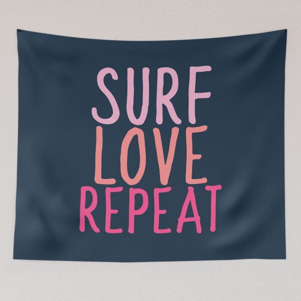 Item preview, Surf Love Repeat | Valentine’s Day Surf Art | Pink Romantic Design designed and sold by Bold & Brewed.