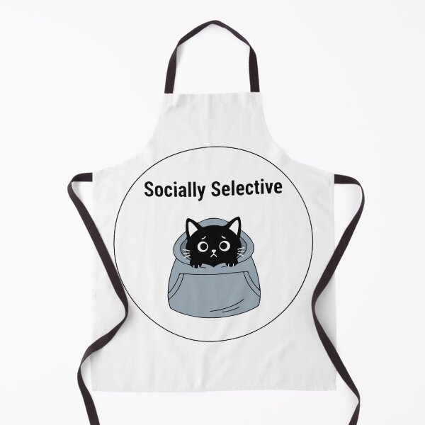 Item preview, Socially Selective Cat Shirt – Funny Introvert Black Cat Hoodie Cartoon Minimalist Meme Design designed and sold by Design-Pro-21.