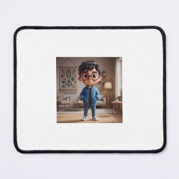 Item preview, Cute 3D Nerd Boy with Glasses – Cozy Home Aesthetic Illustration designed and sold by TrendTonic1.