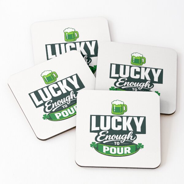Item preview, Lucky Enough to Pour – Funny St. Patrick’s Day Beer designed and sold by Pawsome Quotes.