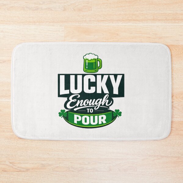 Item preview, Lucky Enough to Pour – Funny St. Patrick’s Day Beer designed and sold by Pawsome Quotes.
