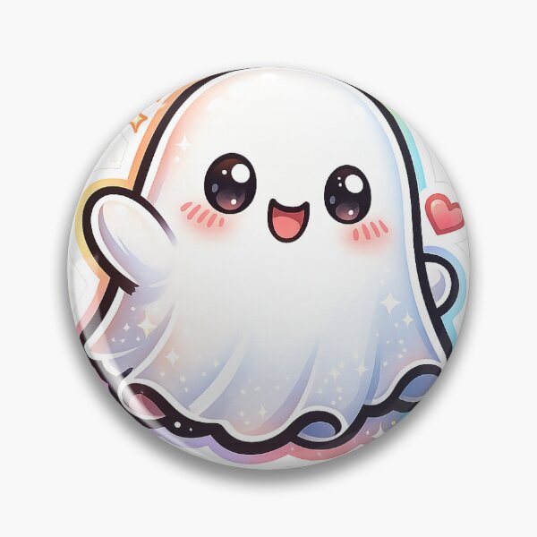 Item preview, Cute Kawaii Ghost Sticker – Adorable Spooky Cartoon designed and sold by InkspireStudioX.