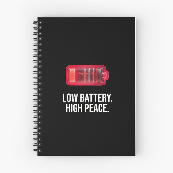 Item preview, Low Battery High Peace – Calm Anti-Tech Tee designed and sold by Karlas-things.