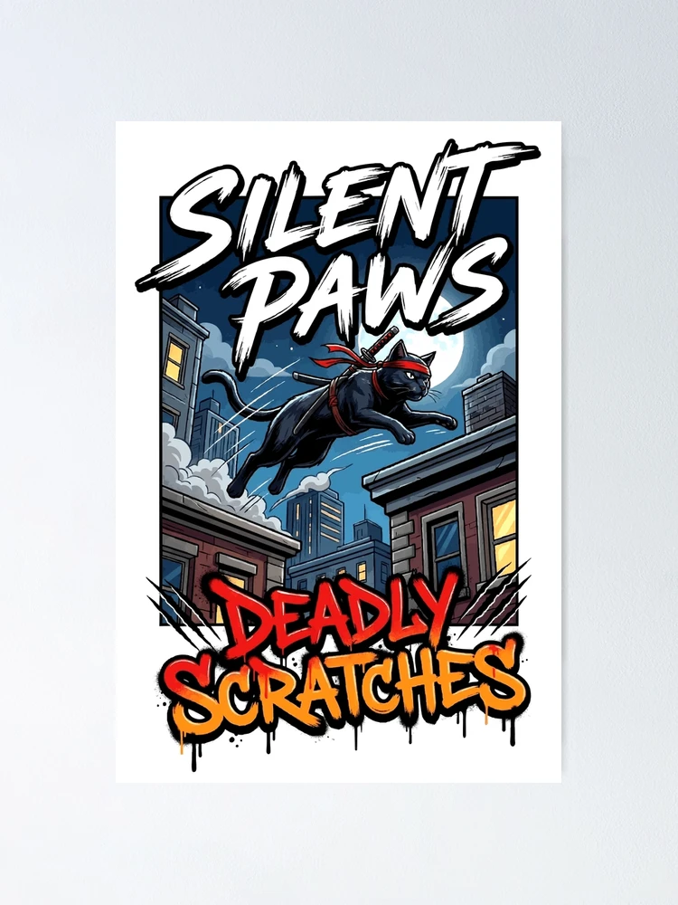 Thumbnail 1 of 3, Poster, Silent Paws designed and sold by Remy490.