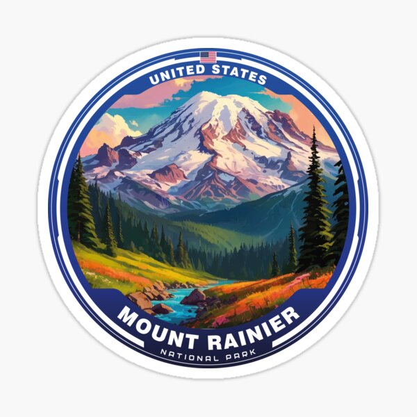 MOUNT RAINIER National Park USA Sticker