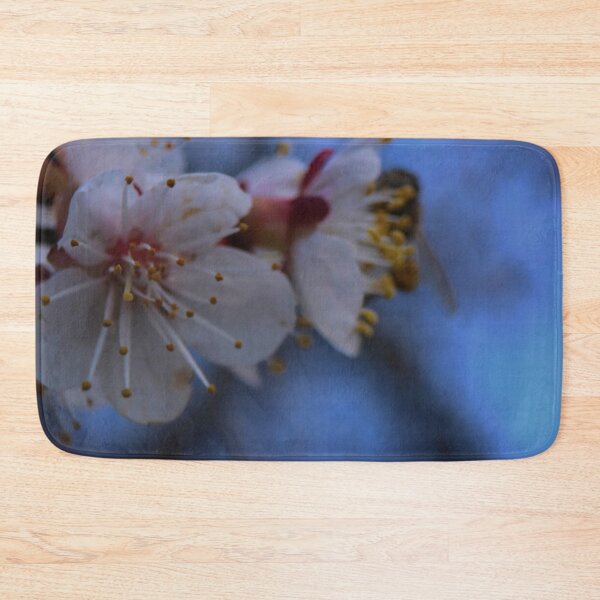 Item preview, Honey Bee on White Fruit Tree Blossom and Blue Sky designed and sold by vikko-art.