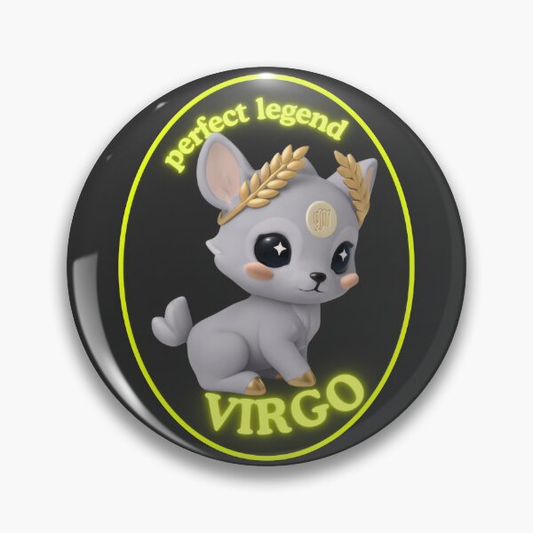 Item preview, The Zodies Virgo “Perfect Legend” Neon Badge designed and sold by stickeeyard.