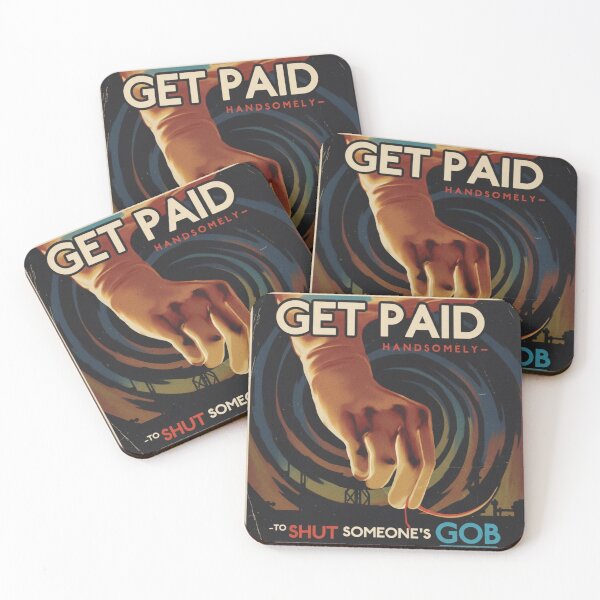 Item preview, GET PAID - Vintage-style Mortuary Art designed and sold by NickWhittleArt.