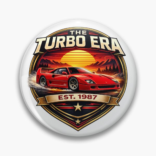 Item preview, The Turbo Era - 80s European Supercar Turbo Badge Design designed and sold by ClassicThrottle.