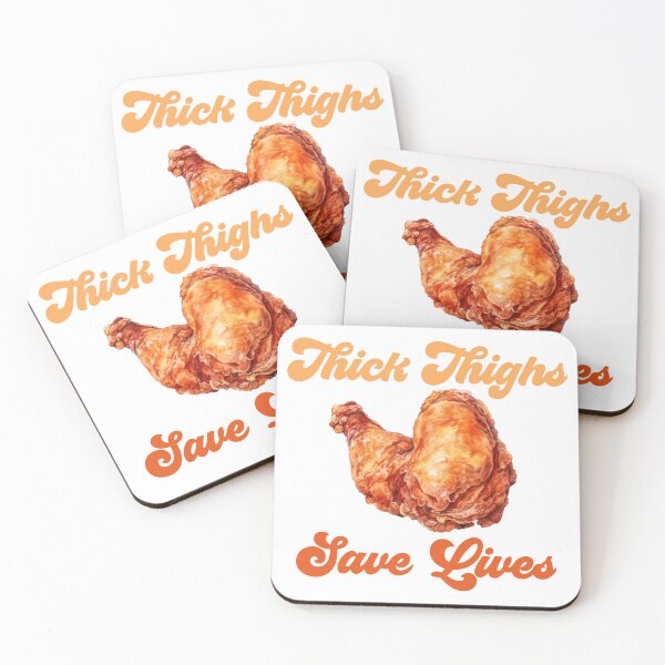 Item preview, thick thighs save lives - fried chicken tshirt designed and sold by thecamillest.