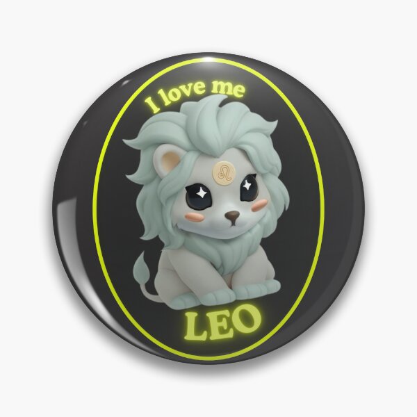 Item preview, The Zodies Leo “I Love Me” Neon Badge designed and sold by stickeeyard.