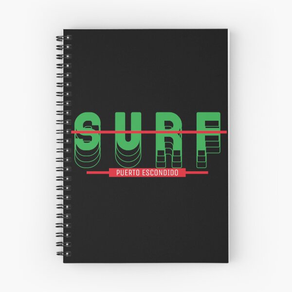 Item preview, Surf Puerto Escondido Graphic | Edgy 3D Font in Mexican Flag Colors | Surf Art designed and sold by Bold & Brewed.