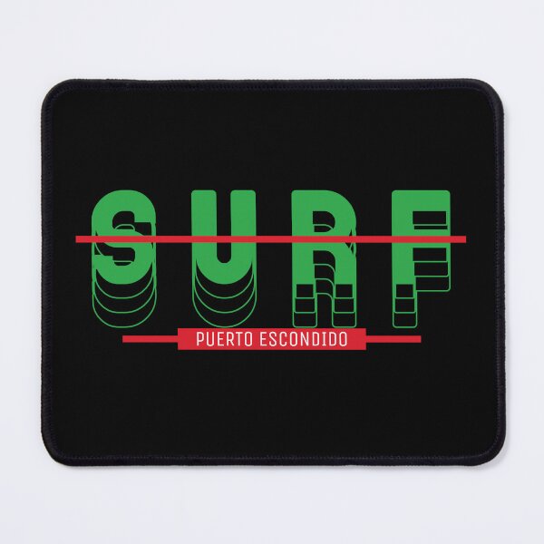 Item preview, Surf Puerto Escondido Graphic | Edgy 3D Font in Mexican Flag Colors | Surf Art designed and sold by Bold & Brewed.