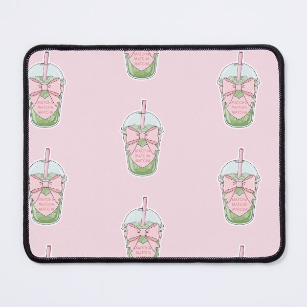 Item preview, Coquette Matcha Iced Latte Bow Aesthetic – Pink Kawaii Drink Illustration designed and sold by GiftsCreek.