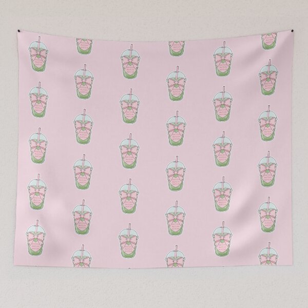 Item preview, Coquette Matcha Iced Latte Bow Aesthetic – Pink Kawaii Drink Illustration designed and sold by GiftsCreek.