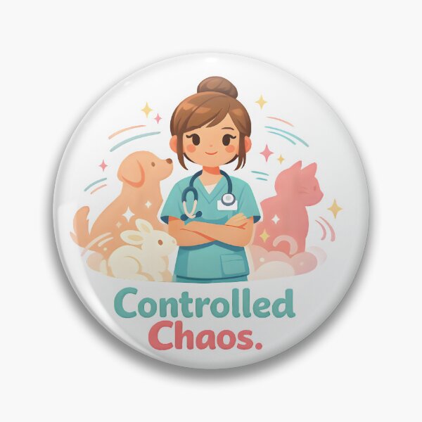 Item preview, Controlled Chaos – Funny Veterinary Clinic Humor Design for Vet Techs designed and sold by Bettybee00.