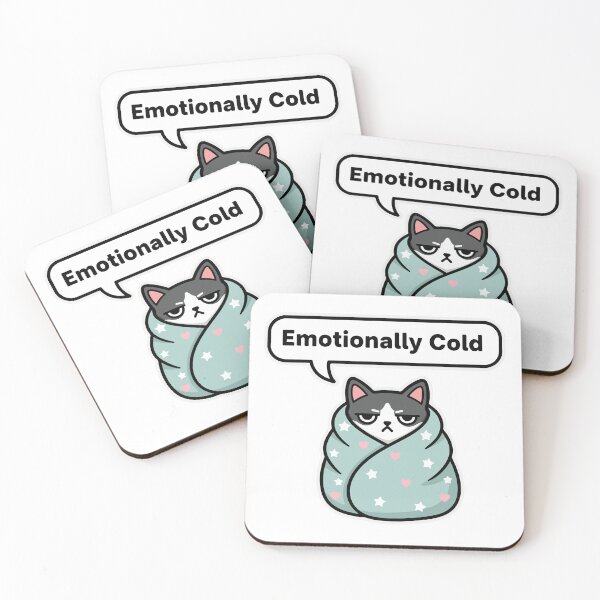 Item preview, Emotionally Cold Cat Shirt – Funny Grumpy Blanket Cat Meme Introvert Antisocial Humor Design designed and sold by Design-Pro-21.