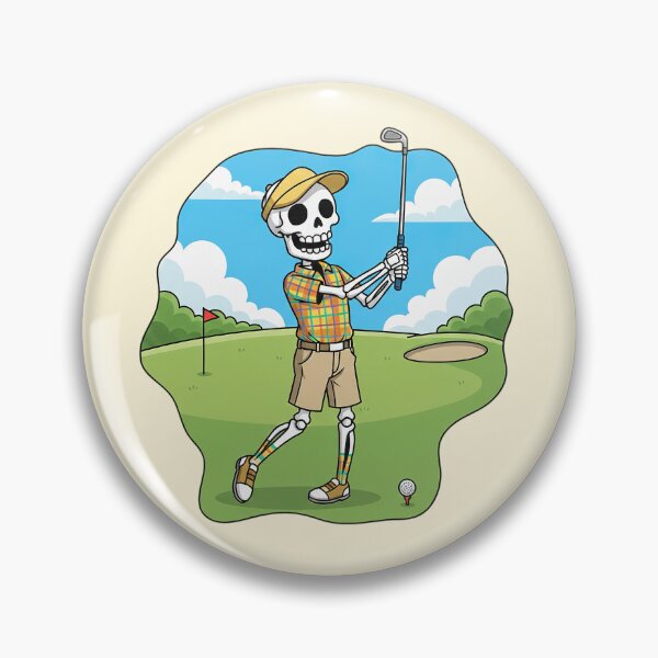 Item preview, Skeleton Playing Golf – Funny Spooky Golfer Design designed and sold by SunnyIris.