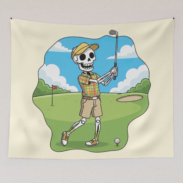 Item preview, Skeleton Playing Golf – Funny Spooky Golfer Design designed and sold by SunnyIris.
