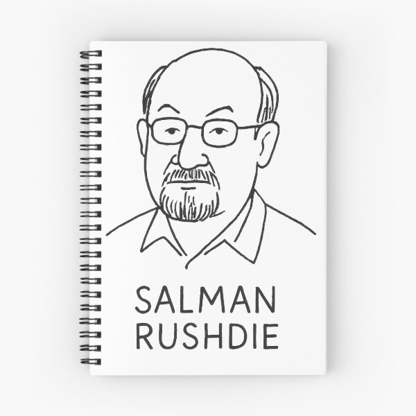 Item preview, Salman Rushdie Minimalist Portrait – Monochrome Line Art Illustration designed and sold by Artsy-With.
