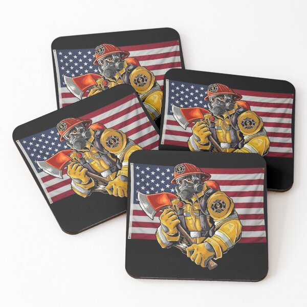 Item preview, American Firefighter Hero USA Flag Patriotic Art designed and sold by DrukNaStyl.
