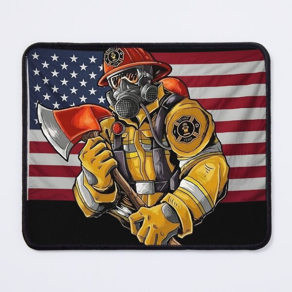 Item preview, American Firefighter Hero USA Flag Patriotic Art designed and sold by DrukNaStyl.
