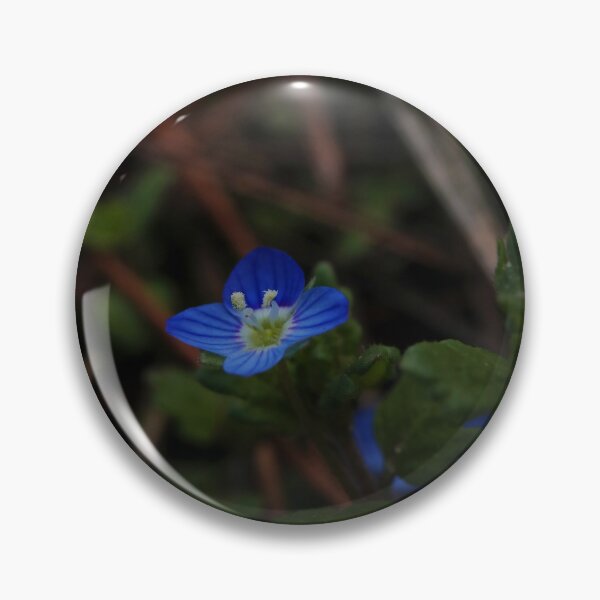 Item preview, Tiny Blue Veronica Flower on Forest Ground Macro designed and sold by vikko-art.
