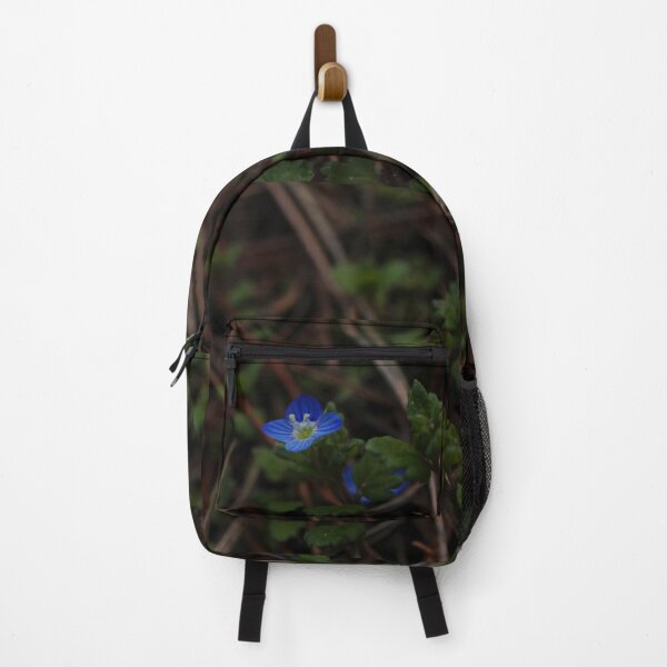 Item preview, Tiny Blue Veronica Flower on Forest Ground Macro designed and sold by vikko-art.