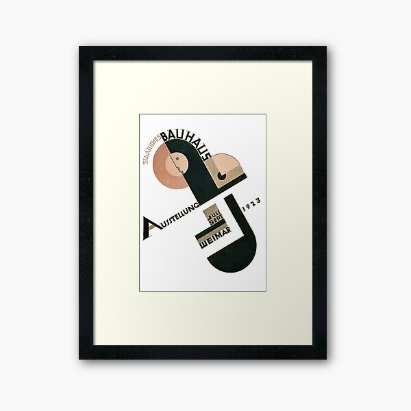 Bauhaus Logo on 1923 Weimar Advertisement Framed Art Print