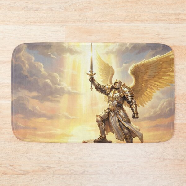 Item preview, Golden Winged Paladin - Epic Fantasy Warrior & Divine Light Art designed and sold by TheodoreZingal.
