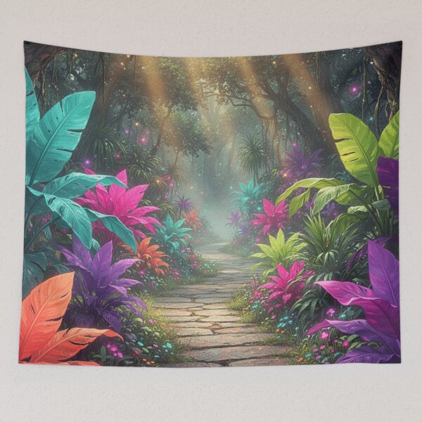 Item preview, Vibrant Neon Jungle Fantasy Pathway designed and sold by Whispers of Light✨.