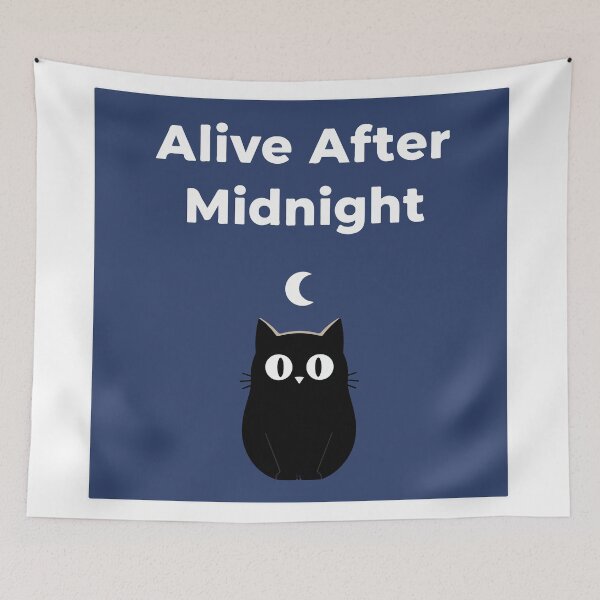 Item preview, Alive After Midnight Cat Shirt – Black Cat Moon Silhouette Nocturnal Gothic Night Owl Aesthetic Design designed and sold by Design-Pro-21.