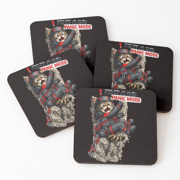 Item preview, First Climb Panic Mode – Funny Cat Climber Sticker designed and sold by Tadeusz1.