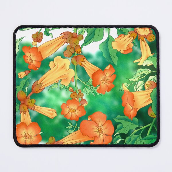 Item preview, Noble Summer: Vibrant Trumpet Creepers in Bloom designed and sold by QamarART Paintings.
