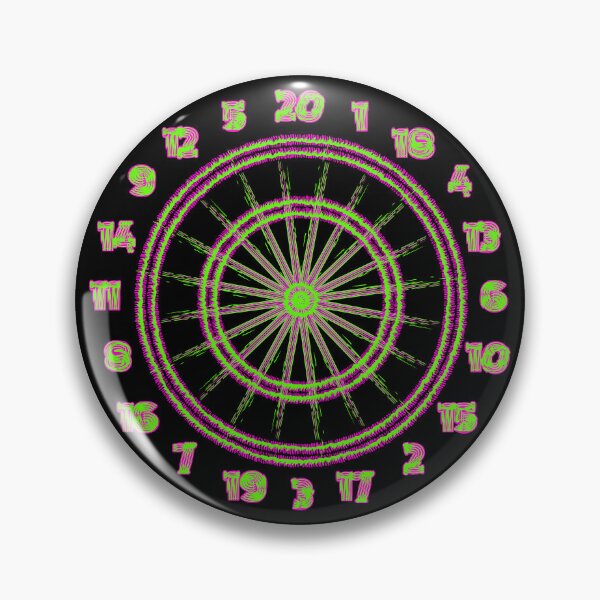 Artikelvorschau, Dartboard Neon PinkGreen entworfen und verkauft von LindenmannArts.