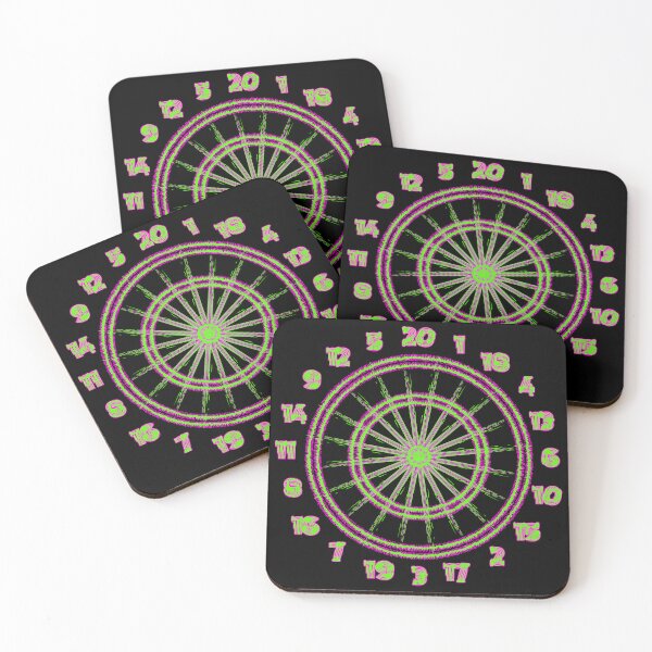 Item preview, Dartboard Neon PinkGreen designed and sold by LindenmannArts.